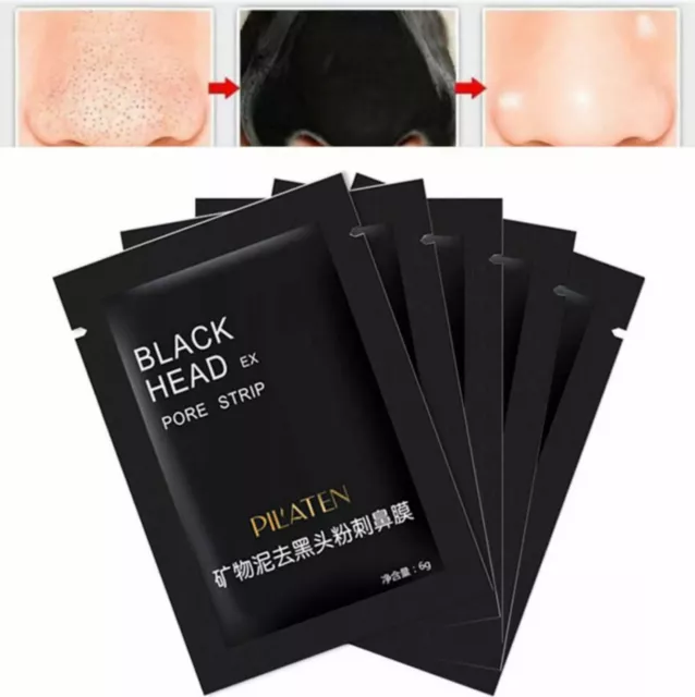 10 PILATEN Black Face Mask Blackhead Remover Deep Exfoliating Peel Off Mask Mud