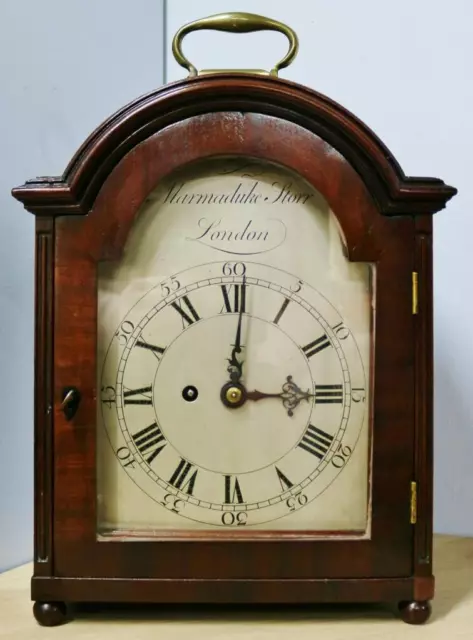 Antique English Marmaduke Storr Single Fusee Verge Escapement Bracket Clock
