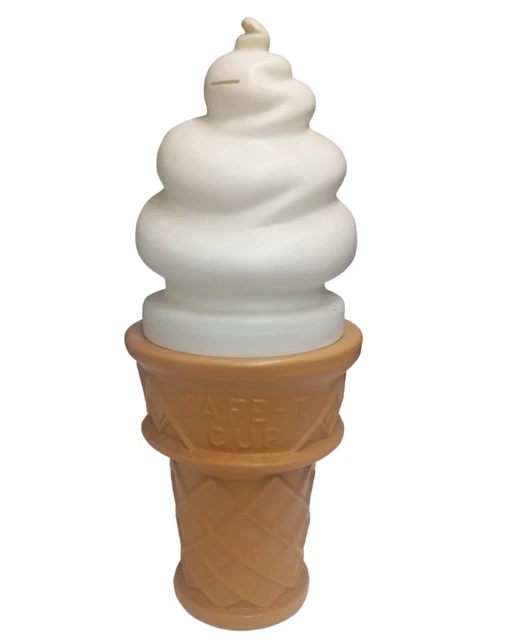 VINTAGE SAFET CUP Giant Ice Cream Cone Change Jar 149.99 PicClick