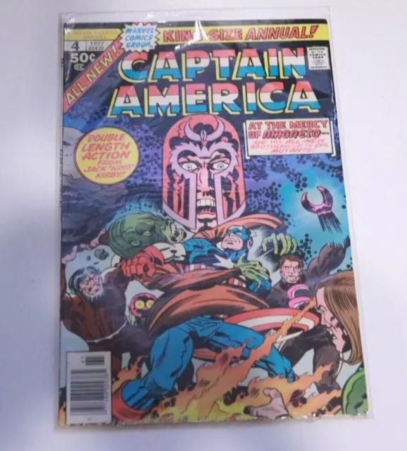 Captain America King Size Annual #4 1977 Classic Magneto Jack Kirby Marvel