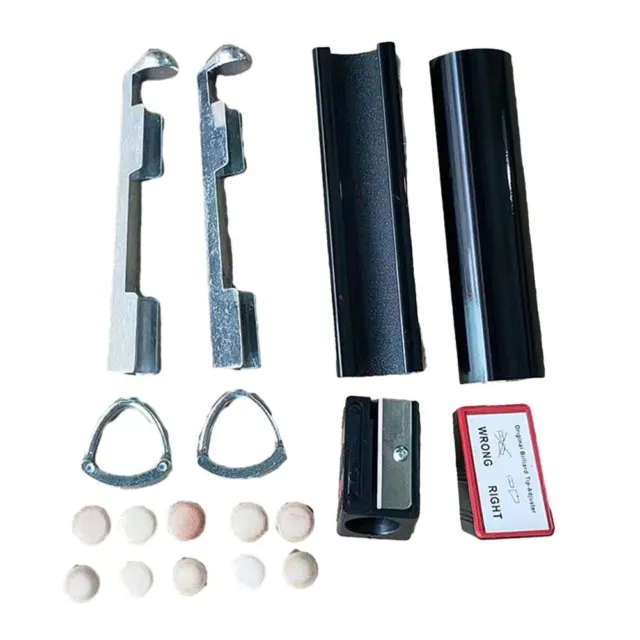 Professional Grade Pool Cue Tip Repair Kit with Sturdy Aluminum Alloy Clamp