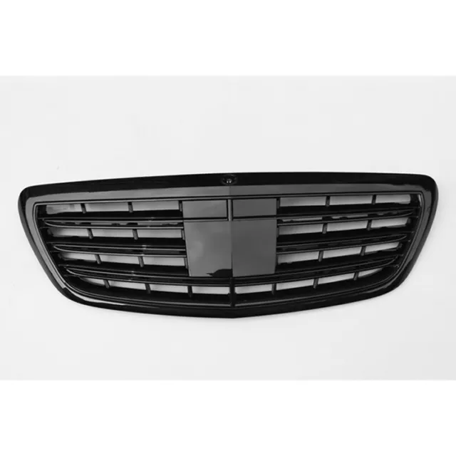 S63 AMG Style Grille For Mercedes Benz W222 S Class W/O Camera 14-19 Gloss Black 3