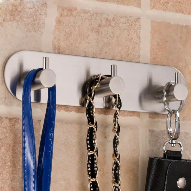 ZOIC Self Adhesive Wall Hooks Hanger Holders Rack Key Coat Robe Bathroom Door 2