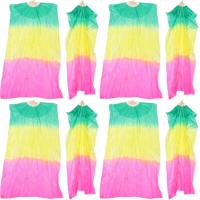 8 Pcs Verlängerter Lüfter Chinesischer Bauchtanz-Fan Fräulein Bambus-Fan