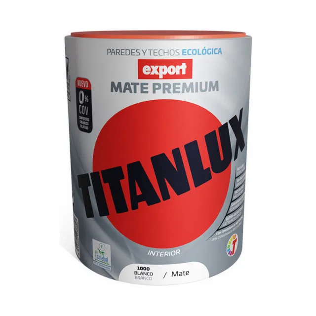 Pintura vinílica Titanlux Export f31110034 Techo Pared Lavable Blanco 750 ml