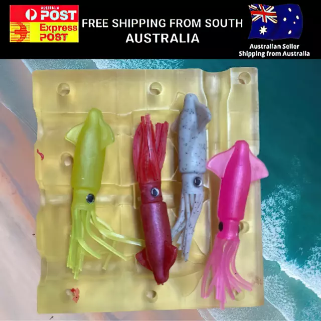 SOFT PLASTIC SQUID Injection Mold 3.4 Fishing Swim Bait Lure