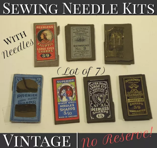 ✨VINTAGE✨Sewing Needle Kits | Variety of 7 - Including H. MILWARD ✯COLLECTIBLE✯