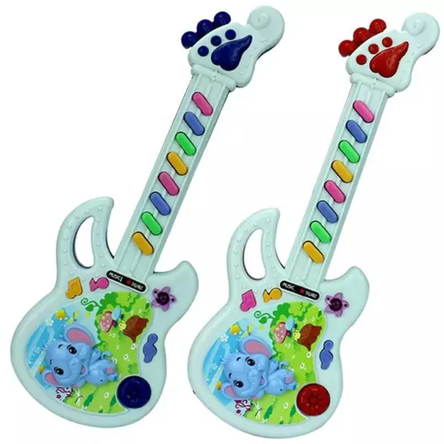 Fun Electric Music Flash Toys For Baby Kids Holding Guitar Music Educational Toy