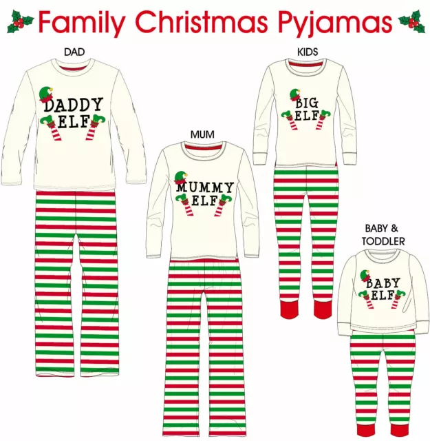 Family Matching Pjs Mens Women Kids Christmas Pyjamas Xmas Nightwear PJs Sets
