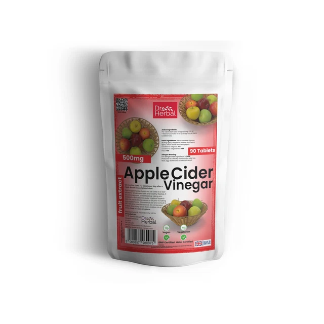 APPLE CIDER VINEGAR 500mg 90 Tablets Weight Management Digestion Detox ...