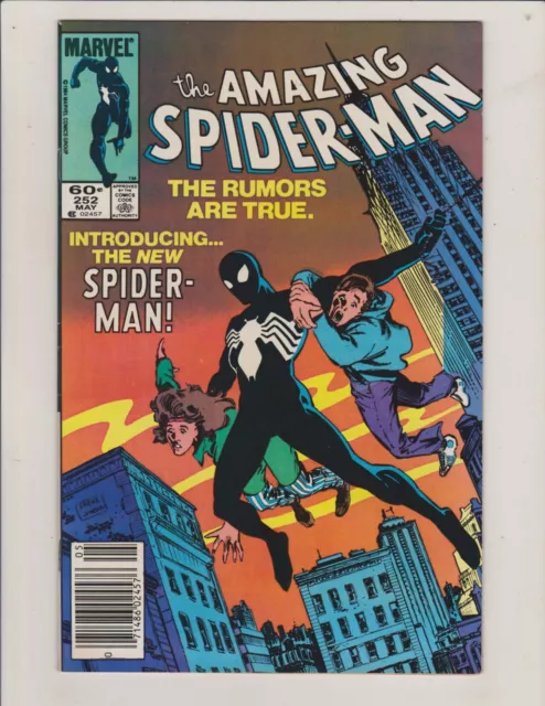 Amazing Spiderman #252 Marvel 1984 1St Black Suit Newsstand Variant Ron Frenz