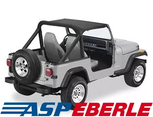 Bikini Top schwarz Strapless Verdeck Jeep Wrangler YJ Bj. 87-91