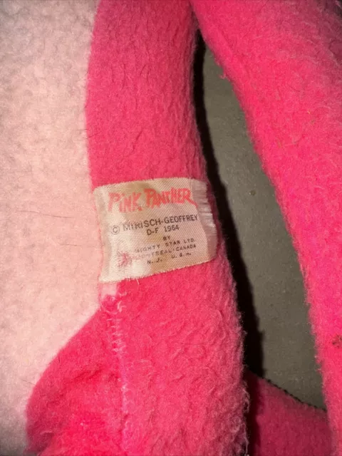 Vintage the pink panther 1964 mirisch 44” Plush !RARE! 2