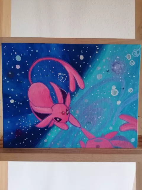 Psiana 1/75 Espeon Pokemon Tcg Leinwandkarton Gemälde 30x23