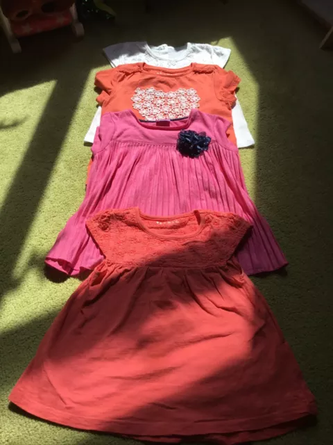 Nutmeg/F&F/Matalan girls age 2-3 summer tops x4. Excellent condition