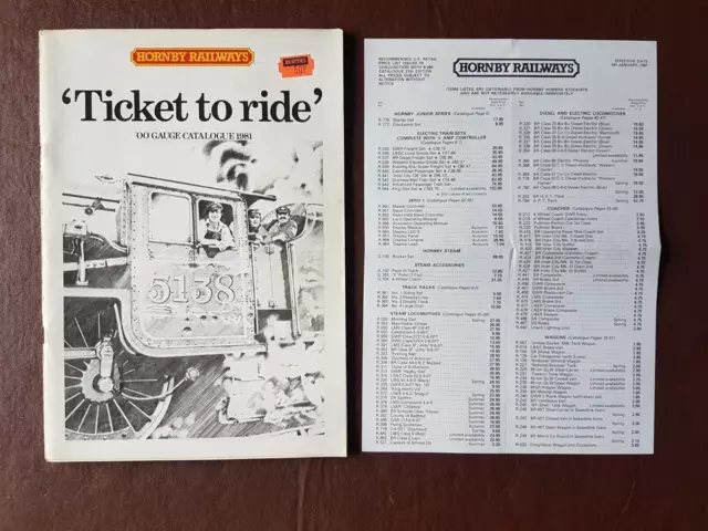 Hornby Model Railways 27th Edition Catalogue 1981 with Price Guide.