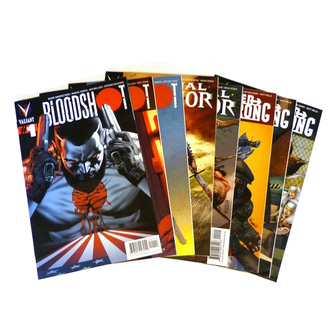 Valiant Comics Lot of 8, Bloodshot, Eternal Warrior, Archer & Armstrong, Action