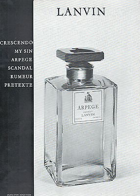 Perfume Ad Lanvin Arpège de 1988 Lanvin Publicité papier Parfum 