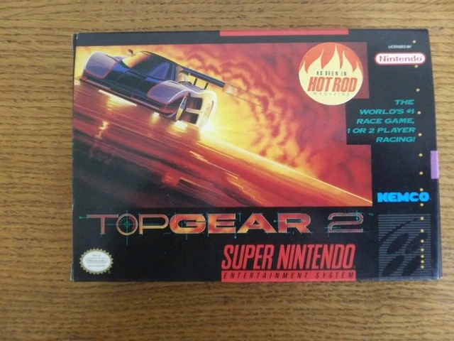 Jeu Top Gear Pour Super Nintendo (SNES) - Version PAL 1992, Bon état, Jeu De Course