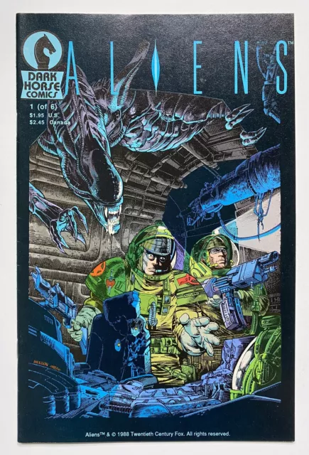 ALIENS 1 Dark Horse B&W Comic 2nd Print Xenomorph Newt Hicks 1988 OUTBREAK v1 n1