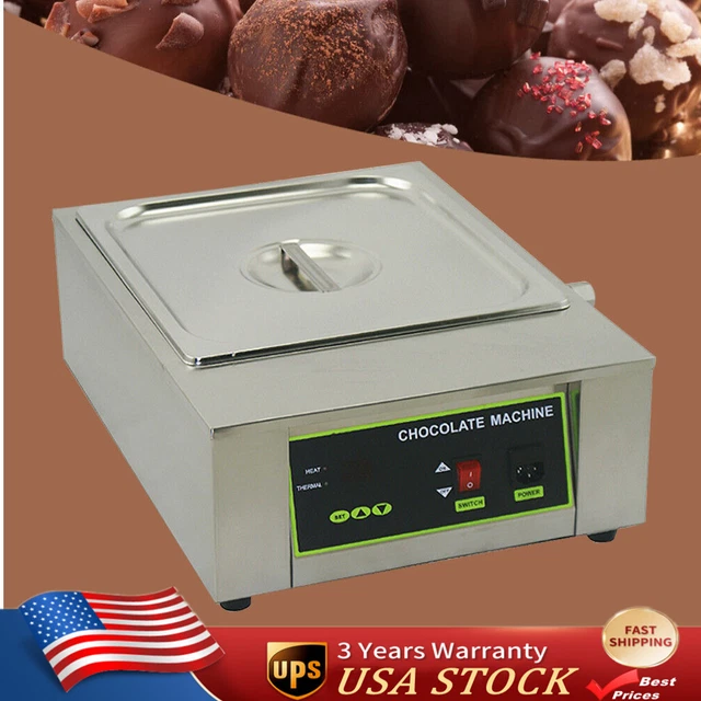 Commercial Electric Chocolate Tempering Machine Melter Maker &1 Melting Pot 8KG