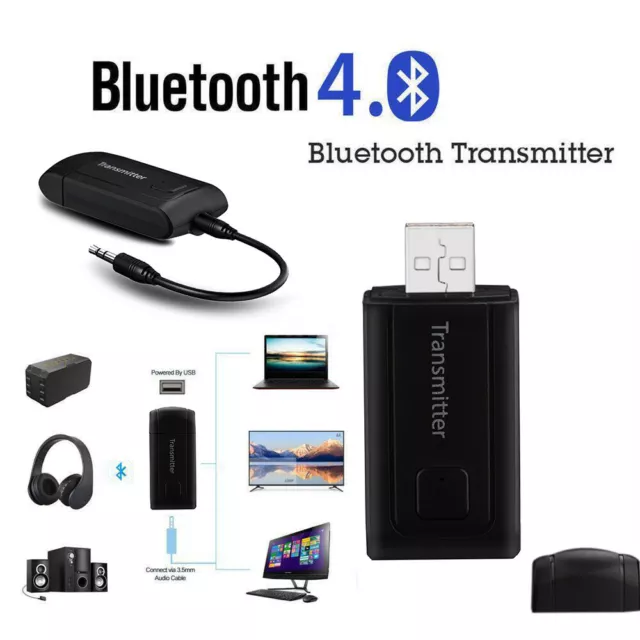 Wireless Bluetooth Transmitter Stereo Audio Adapter For TV Phone PC Y1X2