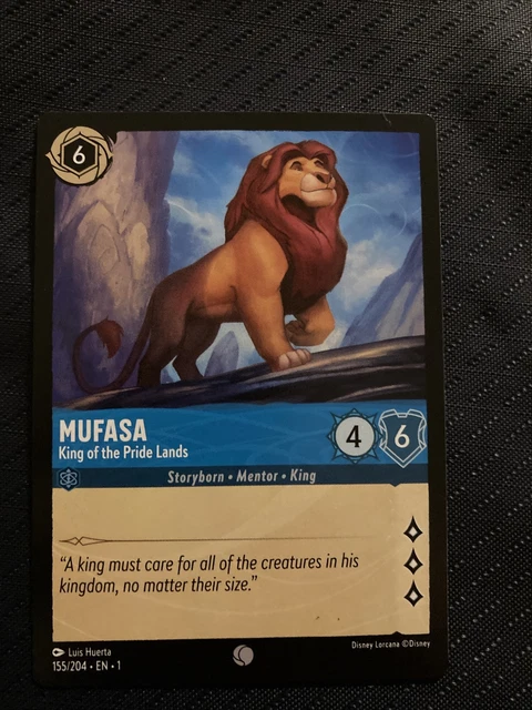 DISNEY LORCANA MUFASA King Of The Pride Lands Sapphire Non Foil Common disney-lorcana-mufasa-king-of-the-pride-lands-sapphire-non-foil-common