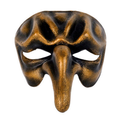 Mask from Venice Venetian Nasone Long Nose Bronze Paper Mache Polichinelle 2211