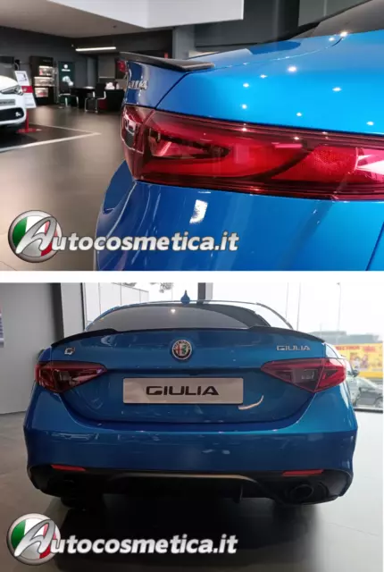 Spoiler Cofano Alfa Romeo Giulia 2015-2021 Desing Sportivo In Abs Nero Lucido