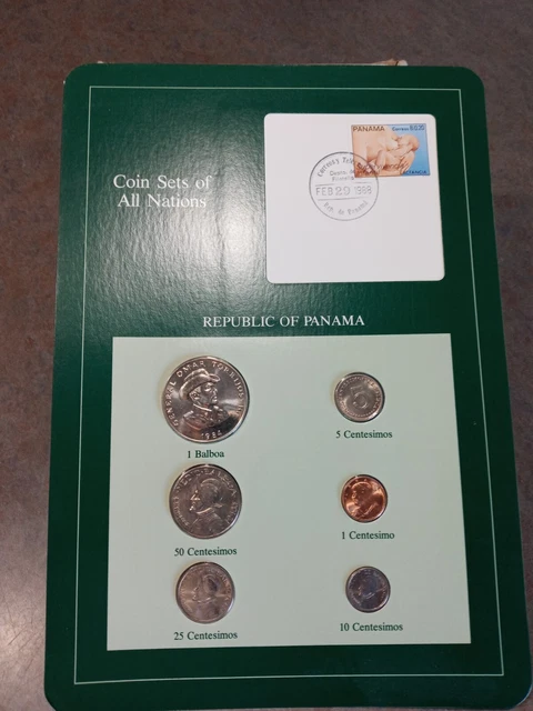 Coin sets of all nations Republic of Panama 1982-84 1 balboa 1984 unc set