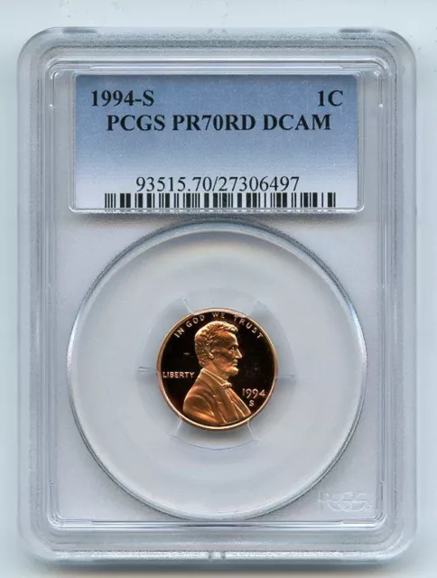 1994 S 1C Lincoln Cent Proof PCGS PR70DCAM