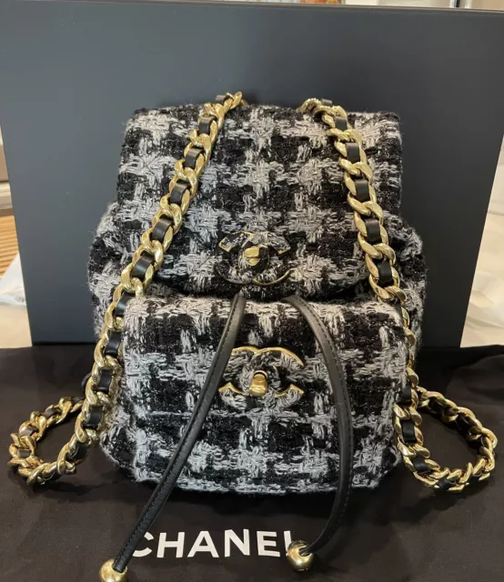 Like New Chanel black caviar mini rectangle SHW Duma backpack small LGHW  not pearl crush vintage Diana 22 19 coco handle, Luxury, Bags & Wallets on  Carousell