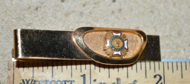 Us Veterans Of Foreign Wars 1/20 12Kt Gf 2" Vintage Tie Clasp Clip
