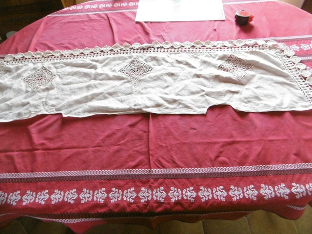 Ancien DESSUS de CHEMINEE blanc