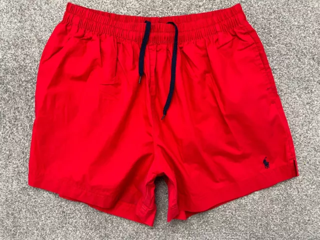 Polo Ralph Lauren Swim Shorts Mens Small S W30-32 Swimming Red Classic Fit Pony