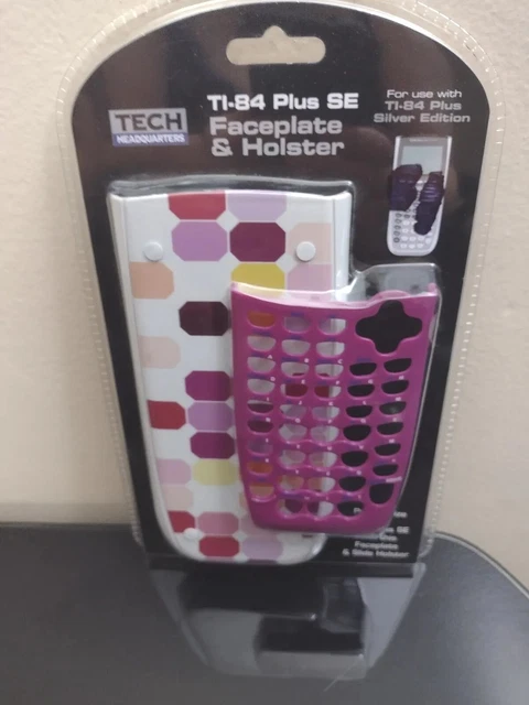 NEW TI-84 Plus SE Calculator Face Plate Pink With Slide Holster
