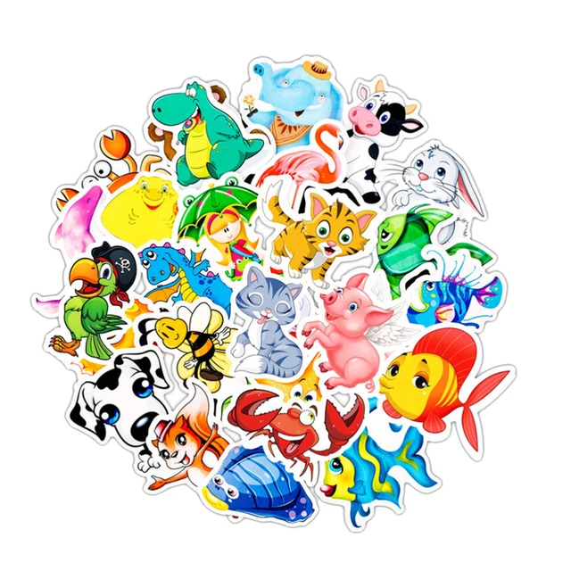 160 Autocollants Animaux Mignons Pour Enfants - PVC Imperméable - 115x100 Mm - Décoration Chambre, Meubles