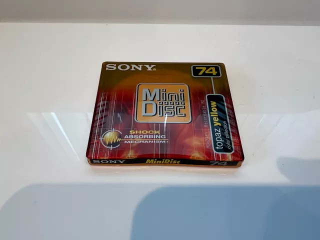 SONY MiniDisc - MDW-74EY - TOPAZ YELLOW - Recordable MiniDisc - NEW & SEALED