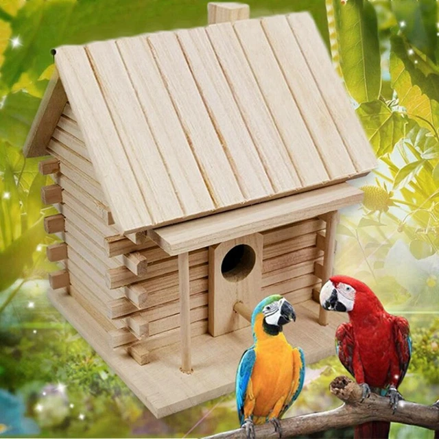 3XNest House Bird House Bird Box Wooden Box Cage Decoration Garden Ornament K6Q2 3