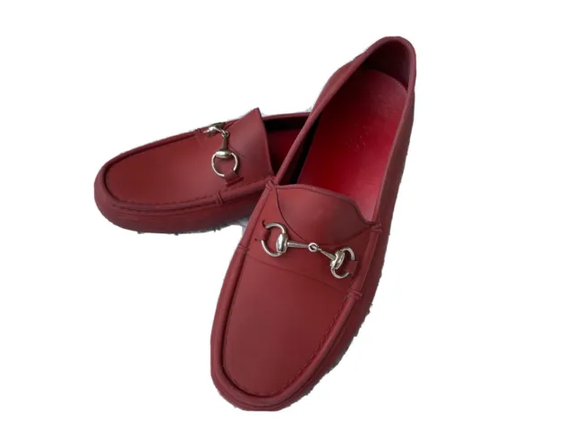 Gucci Men's  red Boat /Yacht  Loafer Shoes  brand Sze 10 , Rubber