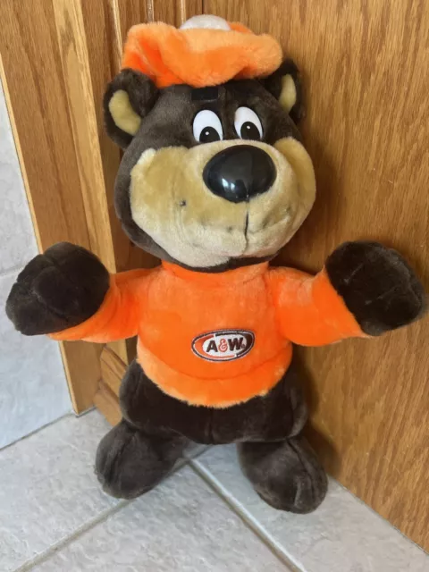 Rooty The Great Root Bear 17" A&W Plush Restaurant Mascot Advertising Stuffed