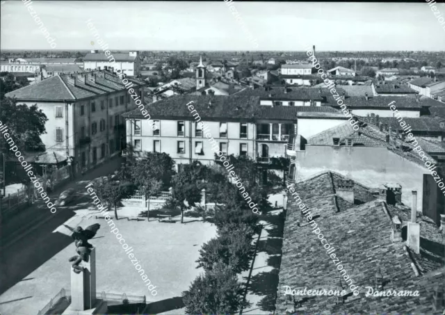 ch96 cartolina pontecurone panorama provincia di alessandria piemonte