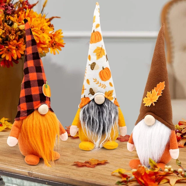3 pz figure gufo autunno bambole di peluche autunno nano bambola senza volto peluche