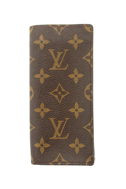 USED Louis Vuitton Classic Monogram Canvas Glasses Case AUTHENTIC