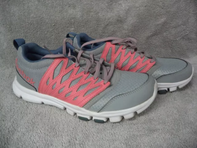 Reebok Womens Low training Low Top Running Training Shoes Grey Pink  Size 7