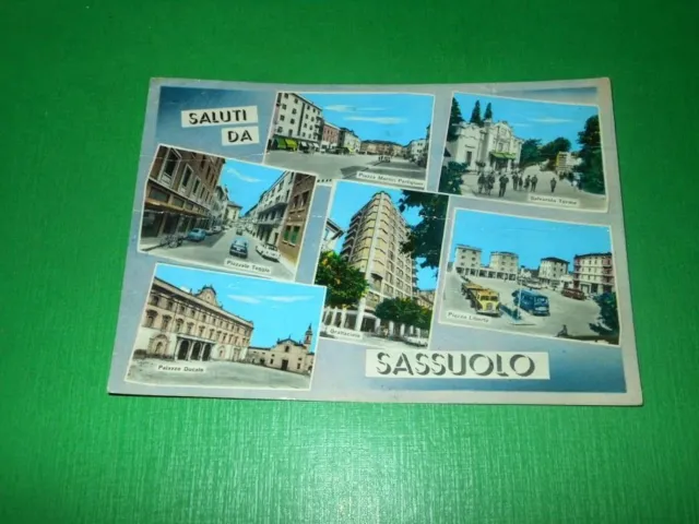 Cartolina Saluti da Sassuolo - Vedute diverse 1965