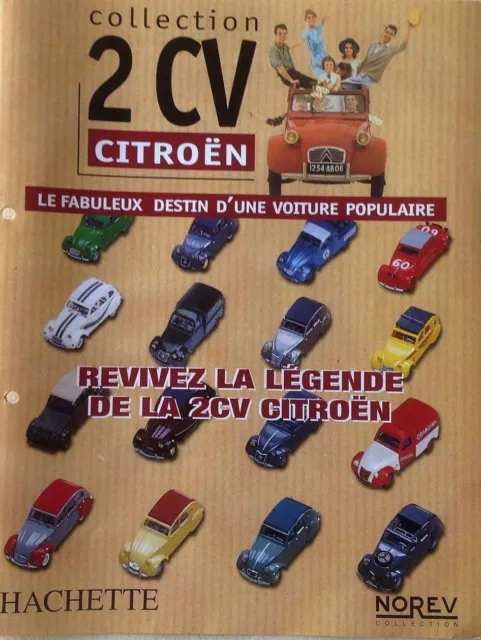 norev hachette fascicule collection Citroen 2CV  livré sans miniature au choix