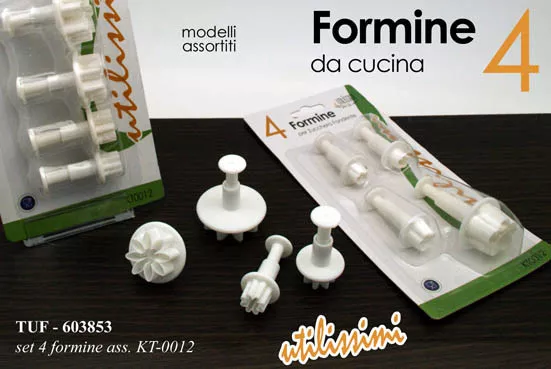 Set 4 Formine Stampo Per Biscotti Dolci Pasticceria Forme Ass. Tuf-603853