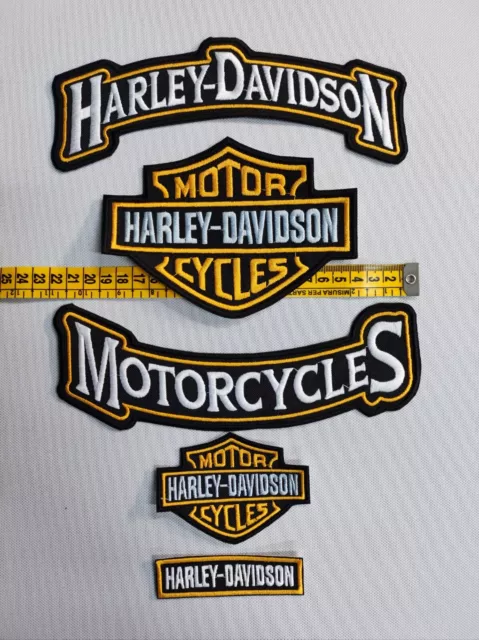 Kit 5 Toppe Patch Harley Davidson Biker Giacca Gilet