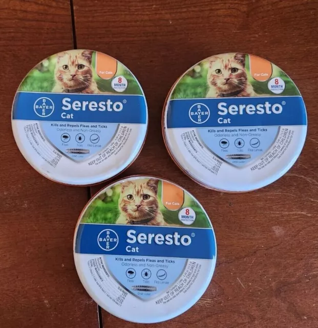 3Pcs Seresto Flea & Tick Collar Cat Collar 8-month Protection US Free Shipping &